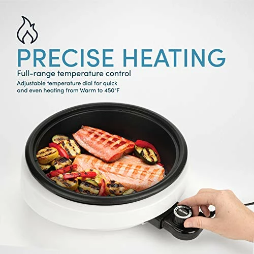 Flash Sale ๐ Aroma Housewares ASP-137 Grillet 3Qt. 3-in-1 Cool-Touch Electric Indoor Grill Portable, Dishwasher Safe, 3-Quart, Whit ๐ - Image 4