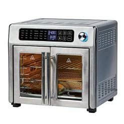 Flash Sale 👍 Emeril Everyday Emeril Lagasse 26 QT Extra Large Air Fryer, Convection Toaster Oven With French Doors, Stainless St 😍