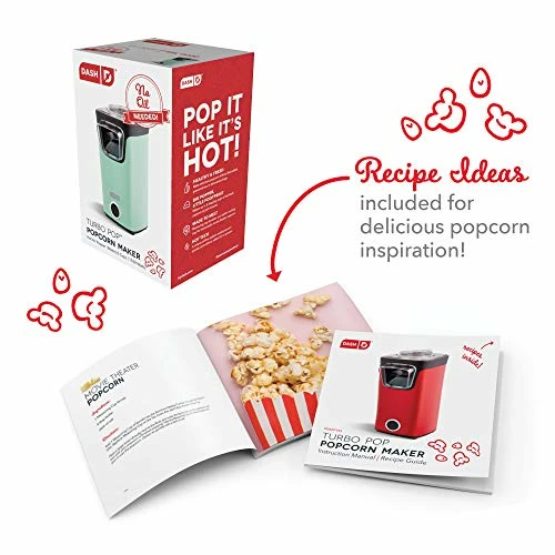 New 🛒 DASH Turbo POP Popcorn Maker With Measuring Cup To Portion Popping Corn Kernels + Melt Butter, 8 Cup Popcorn Machine - Aqua ⭐ - Image 6