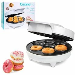 Flash Sale 💯 CucinaPro Mini Donut Maker - Electric Non-Stick Surface Makes 7 Small Doughnuts, Decorate Or Ice Your Own For Kid Friendly Dessert Or Snack - The Unique Gift Or Baking Activity For Kids & Adults 😉