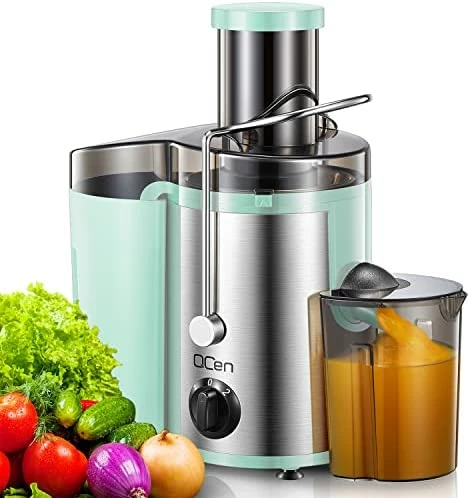 Promo ✔️ Juicer Machine, 500W Centrifugal Juicer Extractor With Wide Mouth 3” Feed Chute For Fruit Vegetable, Easy To Clean, Stainless Steel, BPA-free, By QCen Gr 🌟 - Image 5