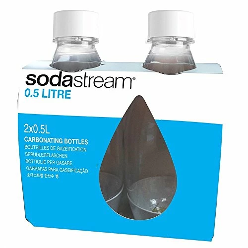Deals 🧨 SodaStream 16.9 Oz / 0.5 Liter White Carbonating Bottles 2-Pack For Source & Genesis Soda Makers - Lasts Up To 3 Years! ❤️