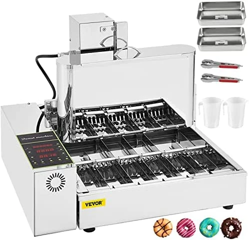 Cheap โ๏ธ VEVOR 110V Commercial Automatic Donut Making Machine, Single Row Auto Doughnut Maker, 7L Hopper Donut Maker With 3 Sizes Molds, Doughnut Fryer, 304 Stainless Steel Auto Donut ๐ - Image 6