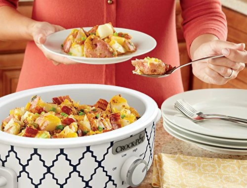 Best Pirce π Crock-Pot Crockpot 2.5-Quart Mini Casserole Crock Slow Cooker, White/Blue β - Image 5