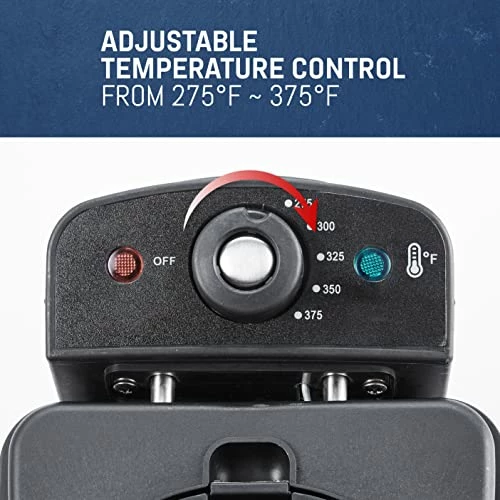 Cheap โญ Elite Gourmet EDF2100 Electric Immersion Deep Fryer Removable Basket Adjustable Temperature, Lid With Viewing Window And Odor Free Filter, 2 Quart / 8.2 Cup ๐ - Image 4