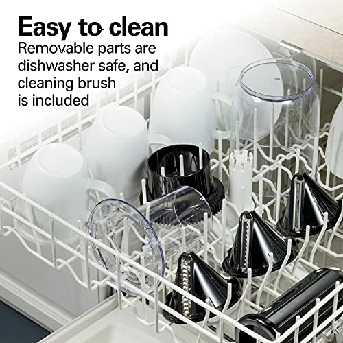 Hot Sale 🥰 Hamilton Beach 3-in-1 Electric Vegetable Spiralizer & Slicer With 3 Cutting Cones For Veggie Spaghetti, Linguine, And Ribbons, 6-Cups, Black,70930 👍 - Image 5