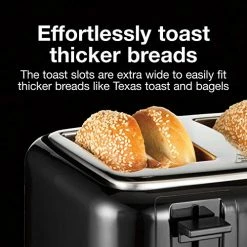 New 👍 Proctor Silex 4 Slice Toaster With Extra Wide Slots, Cool-Touch Walls, Shade Selector, Toast Boost, Auto Shut-off And Cancel Button, Black (24215PS) ✔️