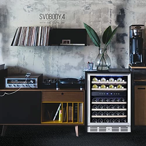 Coupon ๐ฏ Kalamera 24'' Wine Cooler Refrigerator 46 Bottle Dual Zone Built-in Or Freestanding Fridge With Stainless Steel & Triple-Layer Tempered Reversible Glass Door And Temperature Memory Function ๐ฏ - Image 2