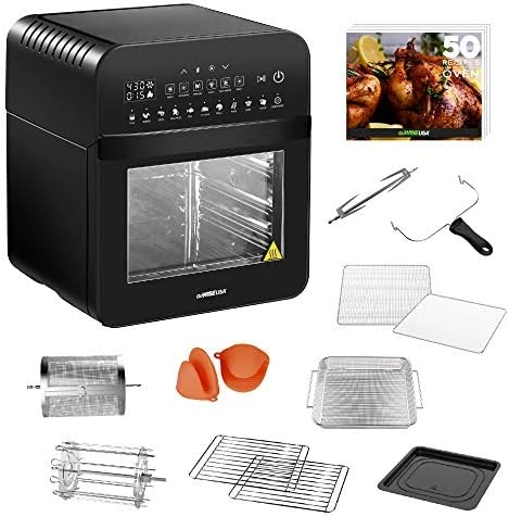 Best Sale 💯 GoWISE USA GW44800-O Deluxe 12.7-Quarts 15-in-1 Electric Air Fryer Oven With Rotisserie And Dehydrator + 50 Recipes QT, Black/Silver 🎁 - Image 6
