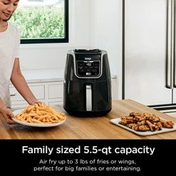 New 😀 Ninja AF161 Max XL Air Fryer That Cooks, Crisps, Roasts, Bakes, Reheats And Dehydrates, With 5.5 Quart Capacity, And A High Gloss Finish, Grey 🎉