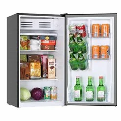 Deals 👍 Frestec Mini Fridge With Freezer, 3.2 Cu.Ft Mini Refrigerator With One-touch Easy Defrost, Compact Small Refrigerator For Dorm, Bedroom, Office, Energy Saving, 37 DB Low Noise, Stainless Steel 😀