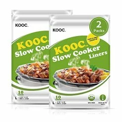Cheap ✔️ [NEW]KOOC Premium Slow Cooker Liners And Cooking Bags, Large Size Fits 4QT To 8.5QT Pot, 13"x 21" , 2 Packs (20 Counts), Equipped With Fresh Locking Seal Design, Suitable For Oval & Round Pot, BPA Free L (fits 4-8.5qt) ✨