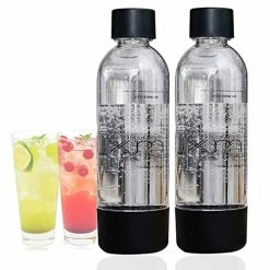 Budget 🛒 JXXM 2 Pack 1L BPA-Free Soda Maker Bottle Carbonation Bottle Sparkling Water Maker Bottle 💯