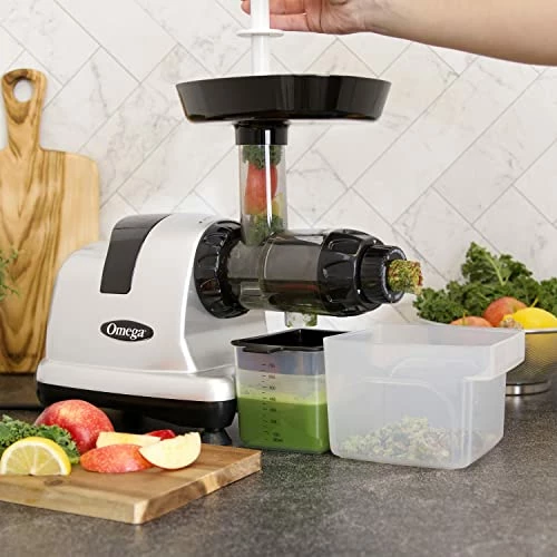 Best reviews of π₯° Omega Juicer J8006HDS Slow Masticating Cold Press Vegetable And Fruit Juice Extractor And Nutrition System, Triple Stage, 200-Watt, Silver π― - Image 2