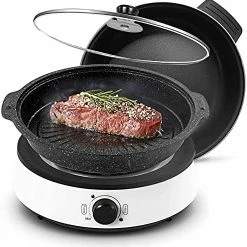 Outlet ✨ NP Multifunctional Split Electric Hot Pot, Non-Stick Skillet,Large Capacity 4L For 6~8 People,with Temperature Control Fry, Soup, Stew, Grilling, White, 13.39×8.66×14.17 Inches (HDJ-1350) ❤️