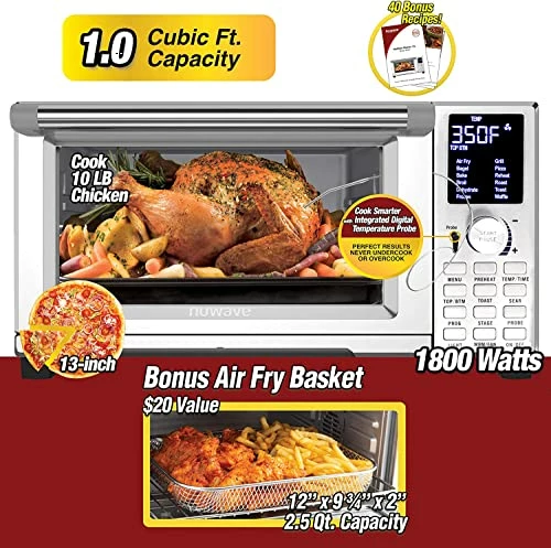 Top 10 π NUWAVE BRAVO XL 30-Quart Convection Oven With Flavor Infusion Technology With Integrated Digital Temperature Probe; 12 Presets; 3 Fan Speeds; 5-Quartz Heating Elements π - Image 3