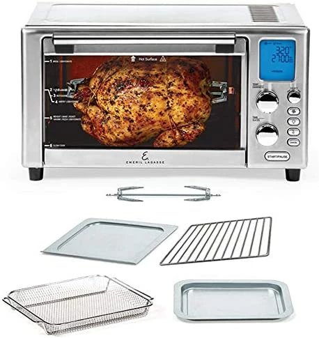Deals 😉 Emeril Lagasse Power Air Fryer 360 Better Than Convection Ovens Hot Air Fryer Oven, Toaster Oven, Bake, Broil, Slow Cook And More Food Dehydrator, Rotisserie Spit, Pizza Function Cookbook Included Stainless Steel ⭐ - Image 6
