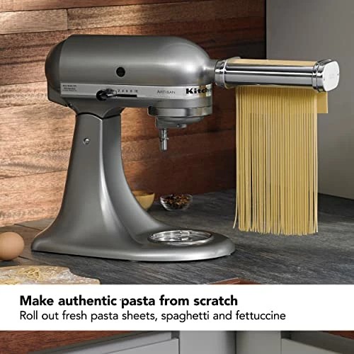 Deals 😀 KitchenAid 3-Piece Pasta Roller & Cutter Set Attachment, Silver 😀 - Image 2