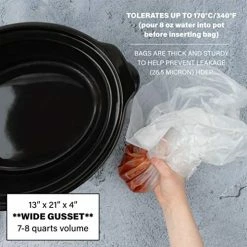 Wholesale ✔️ Party Bargains 30 Bags Slow Cooker Liners - Fits 7 - 8 Quarts, 21 X 4 X 13 Inches, 4" Wide Gusset, X-Large Crock Pot Liners, Multi Use Cooking Bags, Sous Vide ✔️