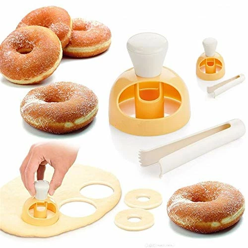 Brand new β YOOUSOO 2 Pack Donut Cutters Set 3 Inch,Cookie Cutter Round For Baking Donut Mould Maker Plastic With Dipping Plier, Cake Mold Biscuit Cutter Non-Stick Mold Baking DIY Donut Tools β¨