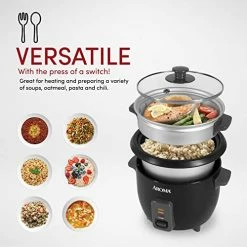 Best reviews of 𧨠Aroma Housewares ARC-363-1NGB 3 Uncooked/6 Cups Cooked Rice Cooker, Steamer, Multicooker, 2-6 Cups, Black β