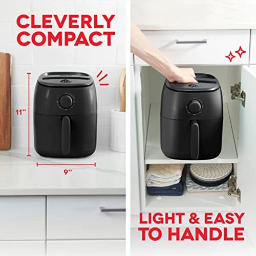 Wholesale ๐ DASH Tasti-Crispโข Electric Air Fryer Oven Cooker With Temperature Control, Non-Stick Fry Basket, Recipe Guide + Auto Shut Off Feature, 1000-Watt, 2.6Qt, Black ๐ฏ - Image 5