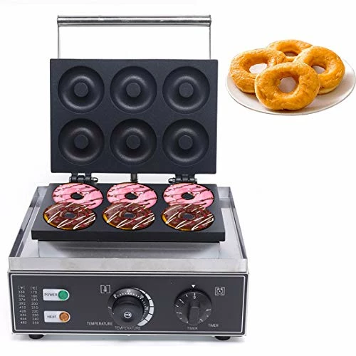 Best deal ๐ DNYSYSJ Mini Donut Electric Maker Machine Nonstick Donut Baker Machine 6 Doughnuts Countertop Mini Cupcake Mini-Pie And Quiche Waffle Maker 1550W For Home Cafe (6 Holes - 3in Each) โจ - Image 2