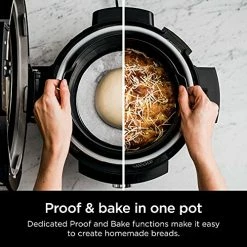 Outlet 🌟 Ninja OL701 Foodi 14-in-1 SMART XL 8 Qt. Pressure Cooker Steam Fryer With SmartLid & Thermometer + Auto-Steam Release, That Air Fries, Proofs & More, 3-Layer Capacity, 5 Qt. Crisp Basket, Silver/Black ✨