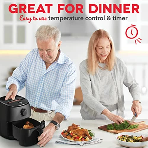 Wholesale ๐ DASH Tasti-Crispโข Electric Air Fryer Oven Cooker With Temperature Control, Non-Stick Fry Basket, Recipe Guide + Auto Shut Off Feature, 1000-Watt, 2.6Qt, Black ๐ฏ - Image 4
