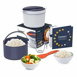 Buy 😉 Zwippy Microwave Rice Cooker Steamer & Microwave Pasta Cooker With Strainer | 2 L | Easy-To-Use Microwave Cookware Set For Rice, Pasta, Vegetables, Quinoa, Oatmeal, Ramen | Non-stick - Dishwasher Safe - BPA Free 🔔