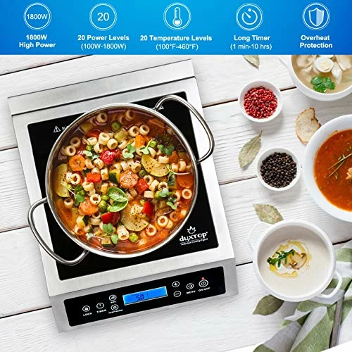 Best Pirce ✔️ Duxtop Professional Portable Induction Cooktop, Commercial Range Countertop Burner, 1800 Watts Induction Burner With Sensor Touch And LCD Screen, P961LS/BT-C35-D 👏 - Image 3