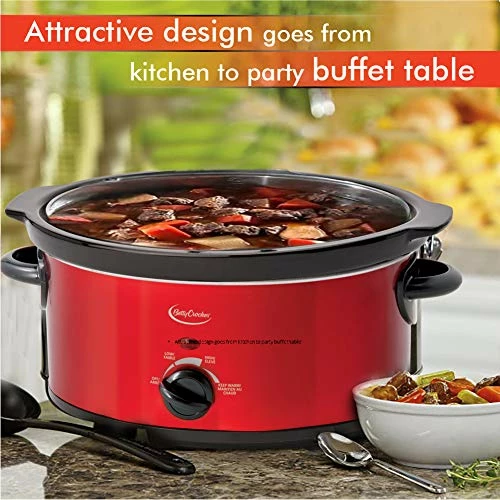 Cheapest β¨ Betty Crocker Slow Cooker With A Travel Bag, 5-Quart, Red, BC-1544 π - Image 6