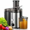 Promo ✔️ Juicer Machine, 500W Centrifugal Juicer Extractor With Wide Mouth 3” Feed Chute For Fruit Vegetable, Easy To Clean, Stainless Steel, BPA-free, By QCen Gr 🌟