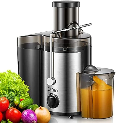 Promo ✔️ Juicer Machine, 500W Centrifugal Juicer Extractor With Wide Mouth 3” Feed Chute For Fruit Vegetable, Easy To Clean, Stainless Steel, BPA-free, By QCen Gr 🌟 - Image 9