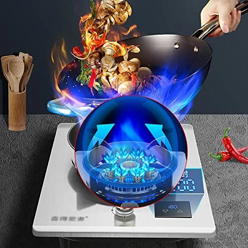 Discount π― ZXFF 32CM Built-in Gas Cooker, 7.2KW Nine-chamber Flame Wok Burner, Thickened Tempered Glass, (Anti-scalding Logo + Extinguishing Protection + Timing Off The Fire (Color : B, Size : LPG) π₯° - Image 4