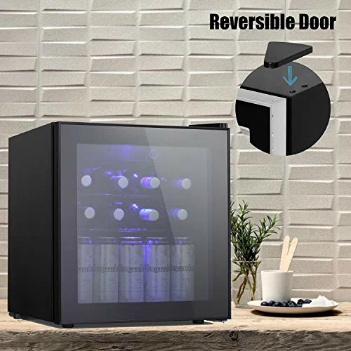 Flash Sale π Antarctic Star 1.6cu.ft Wine Cooler/Cabinet Beverage Refigerator Small Wine Cellar Soda Beer Counter Top Bar Fridge Quiet Operation Compressor Freestanding Door Black Glass π - Image 5