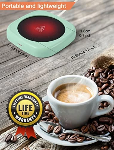 Top 10 🎁 OTSPOVE Coffee Mug Warmer - Smart Coffee Warmer For Desk - Mug Warmer With 2 Temperature Settings - Auto Shut Off Coffee Cup Warmer Electric Beverage Heating Plate For Coffee Tea Milk And Green (NO Cup) 😍 - Image 3