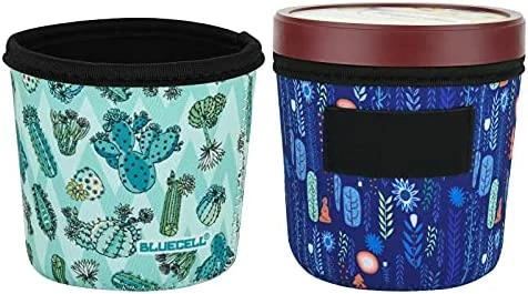 Discount 😉 Homakover 2 Pack Ice Cream And Leopard Pattern Pint Size Ice Cream Sleeves Neoprene Cover With Spoon Holder Cover (Ice Cream (2PCS)) 🔔 - Image 8