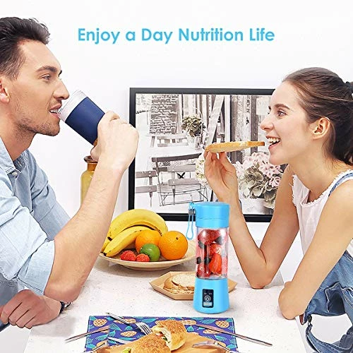 Best Pirce π BALYWOOD Portable Blender, Personal Blender For Shakes And Smoothies, Personal Size Blenders With USB Rechargeable Mini Fruit Juice Mixer, Mini Juicer Smoothie Blender Bottles Travel 380ML, Blue π - Image 5