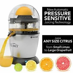 Best Pirce ⭐ Vinci Hands-Free Patented Electric Citrus Juicer 1-Button Easy Press Lemon Lime Orange Grapefruit Juice Squeezer Easy To Clean Juicer Machine, Black/Stainless Steel 🔔