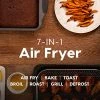 Outlet ⌛ IRIS USA Air Fryer Convection Toaster Oven, 24QT, Countertop, 3-Shelve 7-in-1 Combo Air-Fryer Drip Tray Basket And Drip Tray, 1500W, Black 🔔