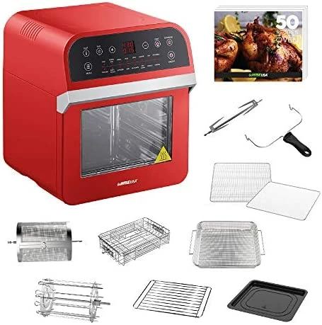 Best Sale 💯 GoWISE USA GW44800-O Deluxe 12.7-Quarts 15-in-1 Electric Air Fryer Oven With Rotisserie And Dehydrator + 50 Recipes QT, Black/Silver 🎁 - Image 9