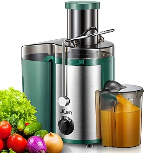 Promo ✔️ Juicer Machine, 500W Centrifugal Juicer Extractor With Wide Mouth 3” Feed Chute For Fruit Vegetable, Easy To Clean, Stainless Steel, BPA-free, By QCen Gr 🌟 - Image 7