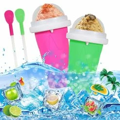 Best deal 🎉 CHAOMIC 2PCS Slushie Cup, Magic Slushy Maker Squeeze Cup Smoothie Cups With Lids And Straws For Kids & Adults 💯