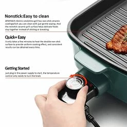Best reviews of π AEWHALE Electric Grill 4 IN 1 Indoor Grill Electric Grill Smokeless Grill, Party Griddle For Cooking Meats Seafood Steak Pancake Cheese, Greenβ¦ π