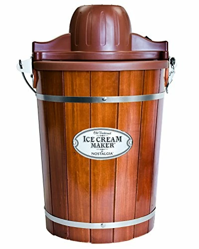 Best Sale π Nostalgia Electric Ice Cream Maker, 6 Quarts, Soft Serve Machine With Easy-Carry Handle For Ice Cream, Frozen Yogurt Or Gelato, Dark Wood π₯