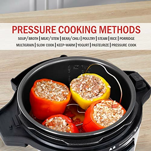 Best deal π Thomson TFPC607 9-in-1 Pressure Cooker And Air Fryer With Dual Lid, Slow Cooker And More, Digital Touch Display, 6.5 QT Capacity, Included Cooking Accessories - Stainless Steel π - Image 3
