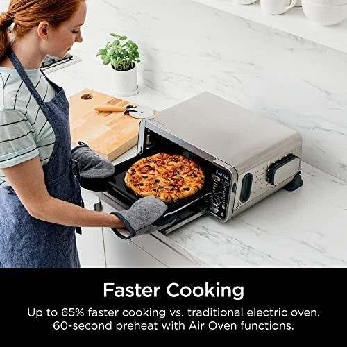 New โค๏ธ Ninja SP351 Foodi Smart 13-in-1 Dual Heat Air Fry Countertop Oven, Dehydrate, Reheat, Smart Thermometer, 1800-watts, Silver ๐ - Image 3