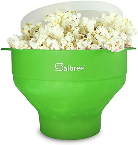 Cheapest 🎁 Original Salbree Microwave Popcorn Popper, Silicone Popcorn Maker, Collapsible Bowl - The Most Colors Available (Aqua) 🔥 - Image 14