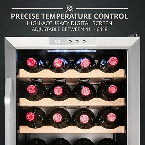 Cheap π₯ Ivation 24 Bottle Compressor Wine Cooler Refrigerator W/Lock | Large Freestanding Wine Cellar For Red, White, Champagne Or Sparkling Wine | 41f-64f Digital Temperature Control Fridge Stainless Steel β - Image 3